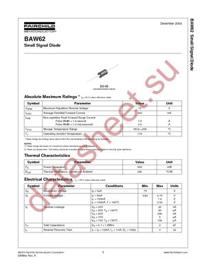 BAW62 datasheet  
